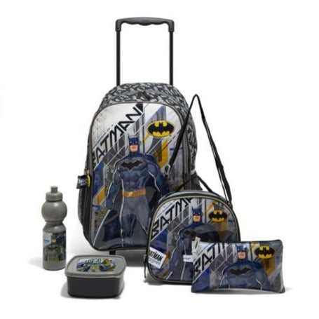 R&B 5 PC " Batman " Trolley School Bag Set