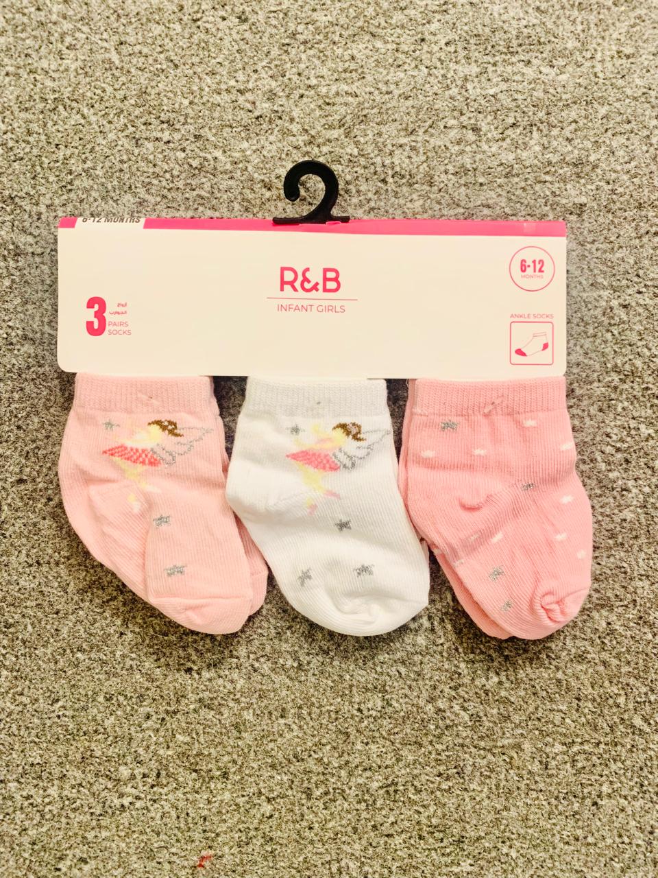 R&B Pack of 3 Socks