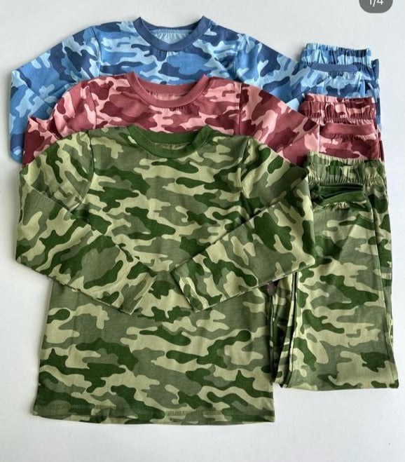 George Pack Of 3 Camouflage Shirt & Trouser Set