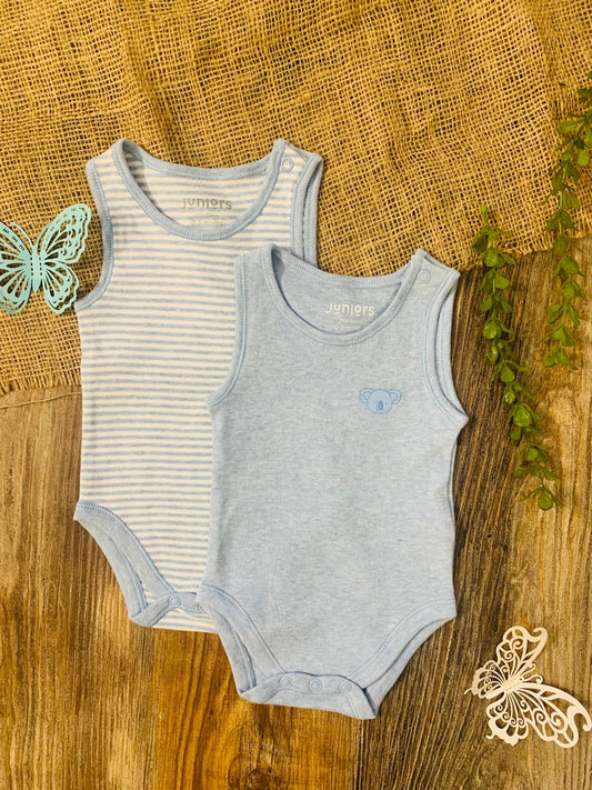 Juniors Pack of 2 Sleeveless Bodysuits