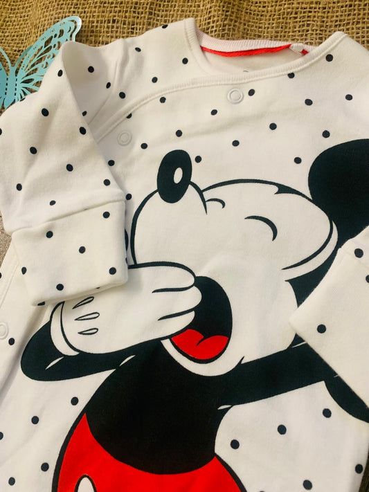 Next Printed Mickey Sleepsuit