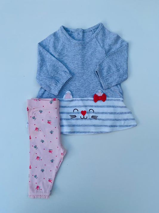 Mothercare Frock style shirt & Trouser Set