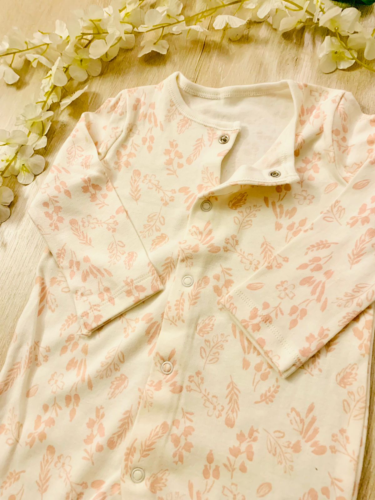 George Printed Flowers Sleepsuit