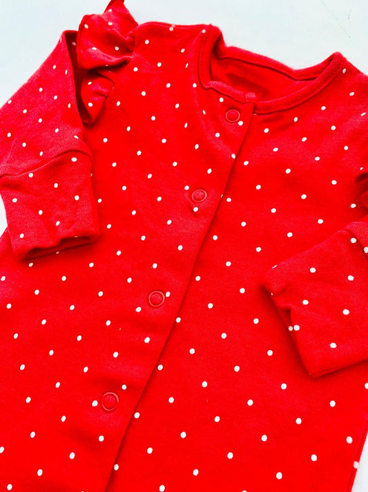 Matalan White Dots Sleepsuit