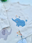 George Embroided Elephants Sleepsuit