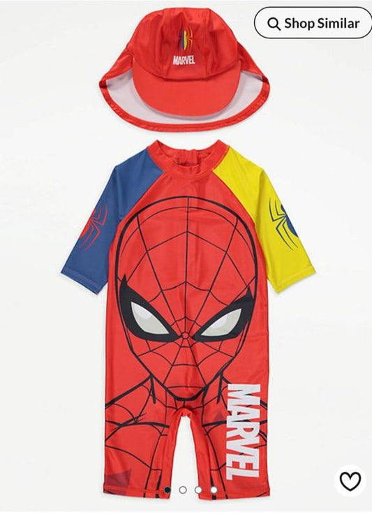 George Spiderman Swim Suit & Hat