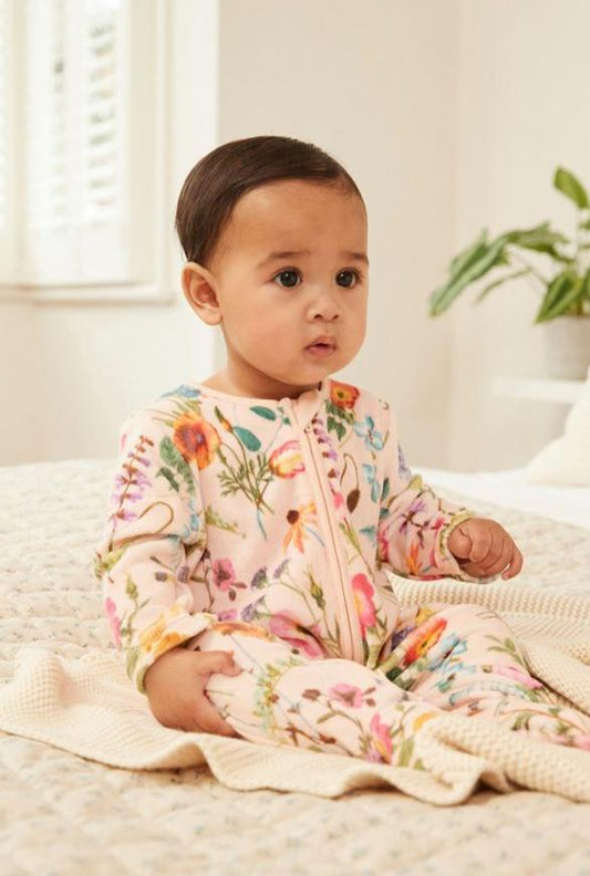 Next Velour Sleepsuit