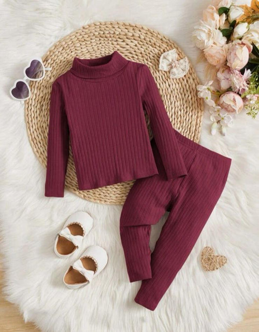 SHEIN Ribbed Shirt & Trouser Set