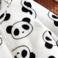 SHEIN Velour Panda Faces Sleepsuit