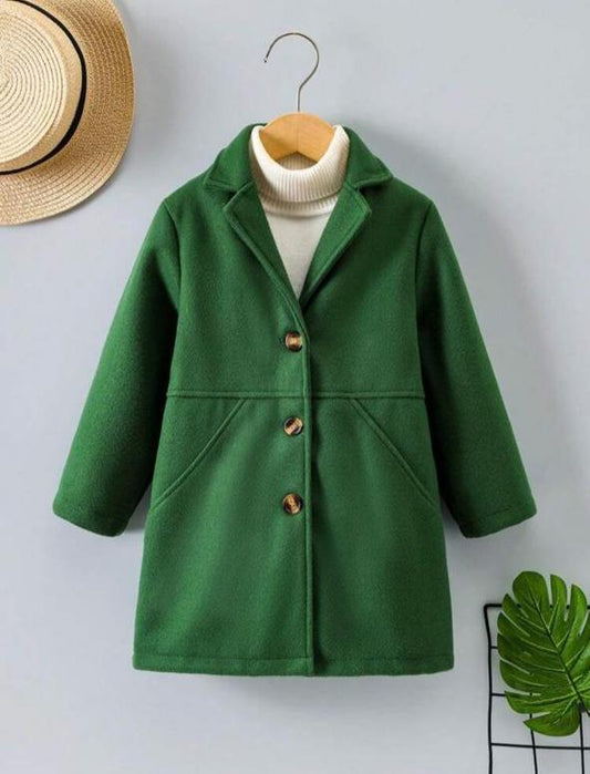 SHEIN Green Long Coat