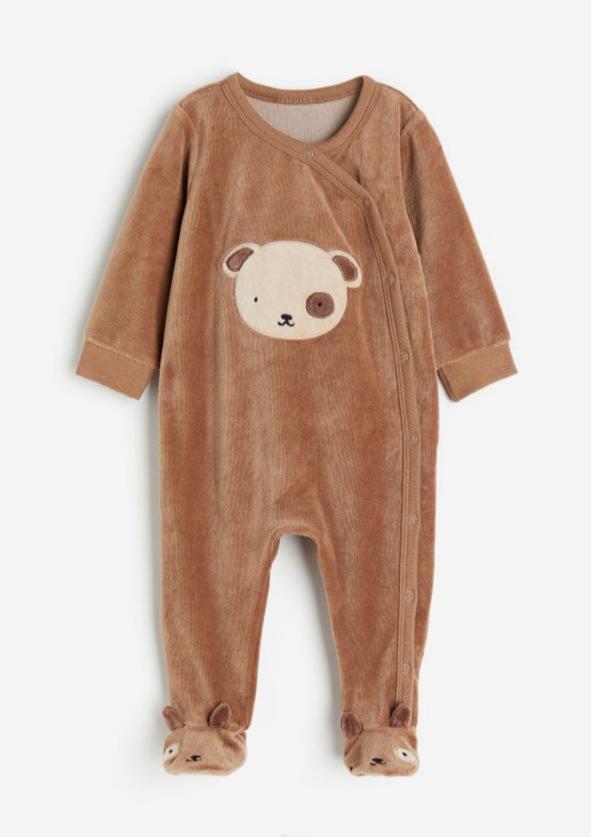 H&M Velour Sleepsuit