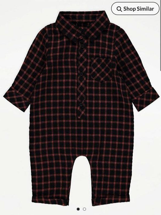 George checked Woollen Sleepsuit