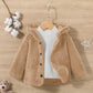 SHEIN Sherpa Light Brown Hooded Jacket