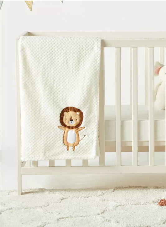 Junior's Embroided Lion Blanket