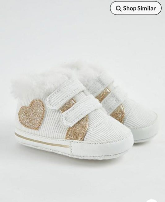 George Faux fur high top Trainers