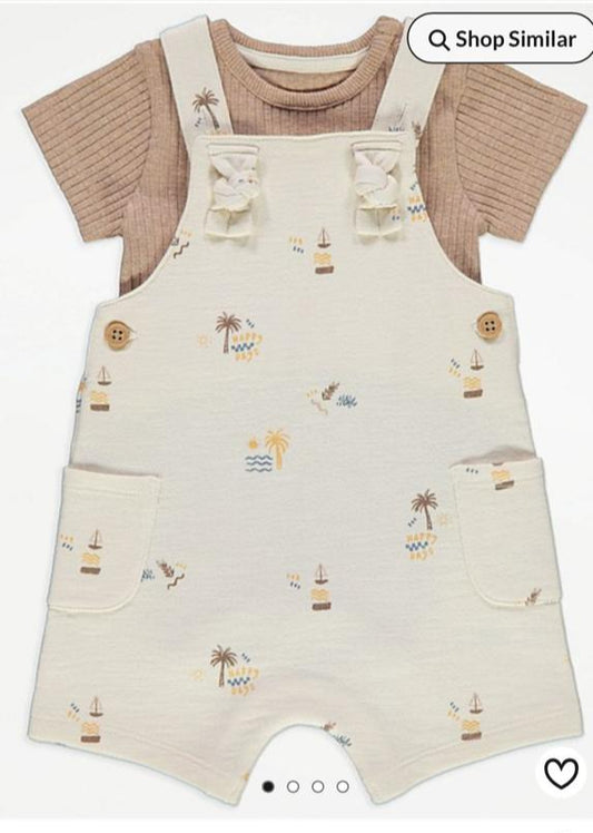 George Printed Boats Dungaree