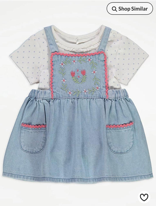 George Denim Frock with bodysuit