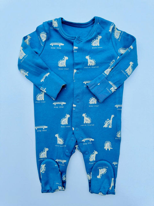 George Printed Dinosaurs Sleepsuit