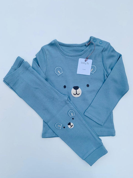 Tu Clothing Printed Bear Face Shirt & Trouser set