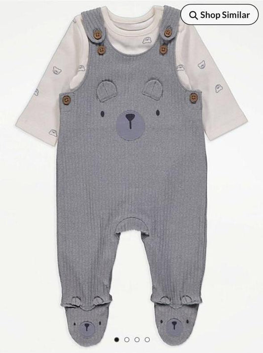 George Bunny Face Dungarees