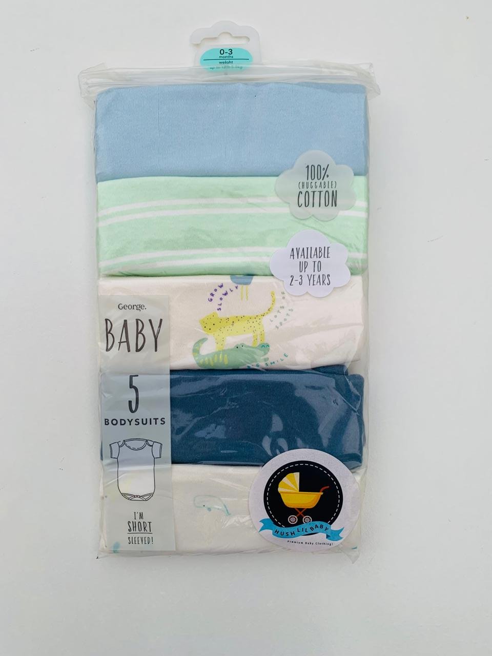 George Pack of 5 Half Sleeve Bodysuits