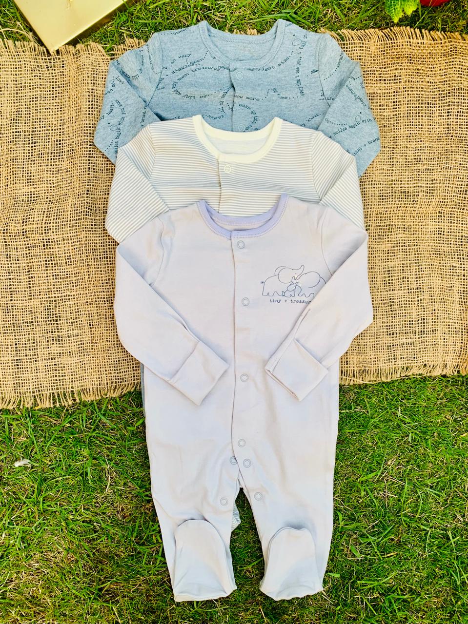 George Pack Of 3 Sleepsuits