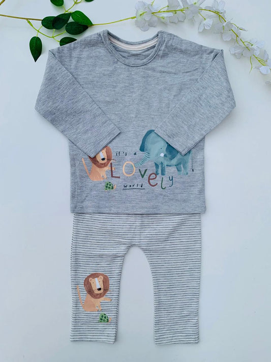 George Safari Animal Shirt & Trouser Set