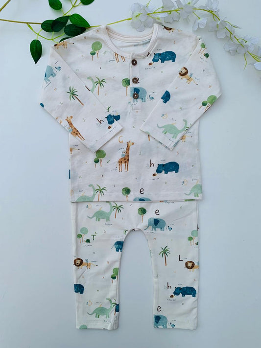 George Safari Animal Shirt & Trouser Set