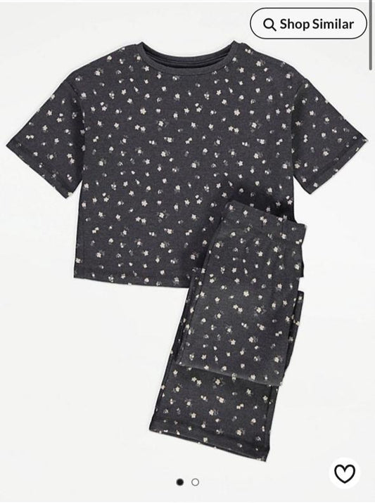 George Floral Over Sized Shirt & Bell Trouser Set