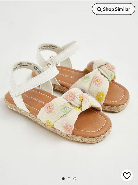 George Embroided Floral Sandals