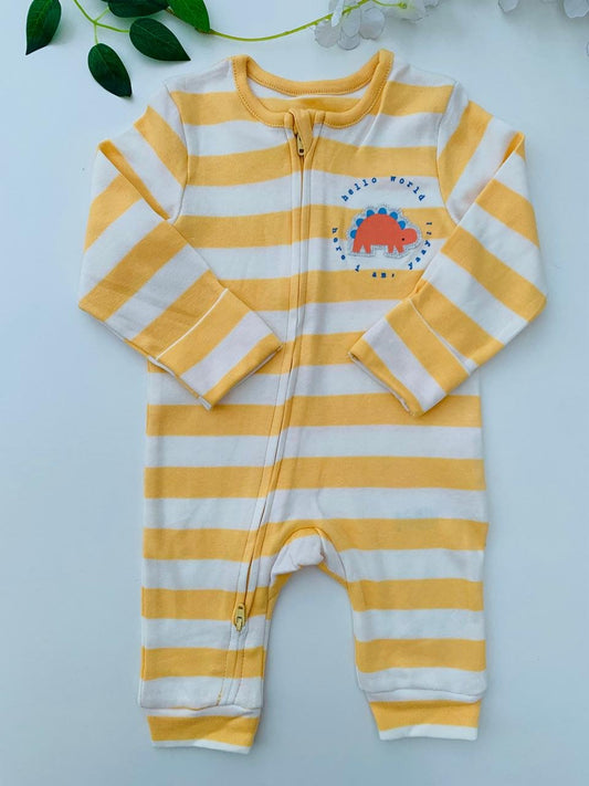 George Embroided Dino Sleepsuit