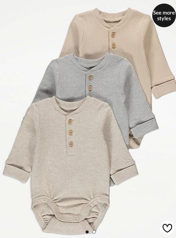 George Pack Of 3 Full Sleeves Bodysuits