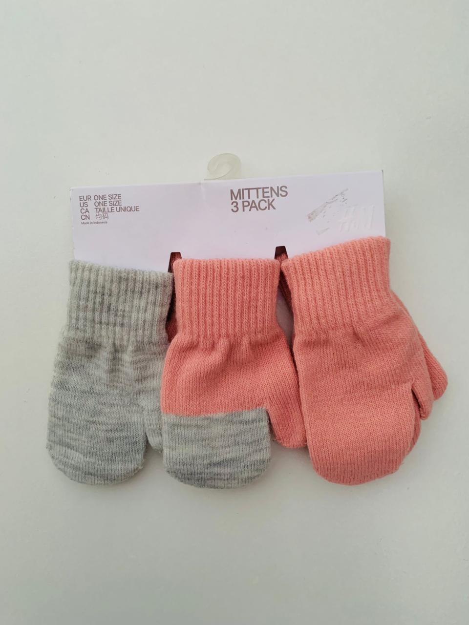 H&M Pack Of 3 Mittens