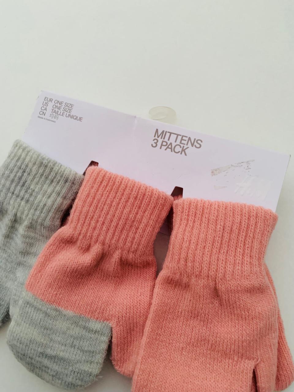 H&M Pack Of 3 Mittens