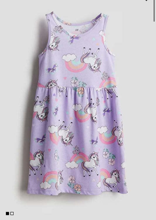 H&M Unicorn Print Frock