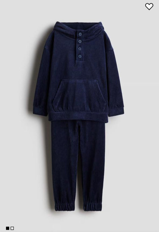 H&M Velour Hoodie & Trouser Set