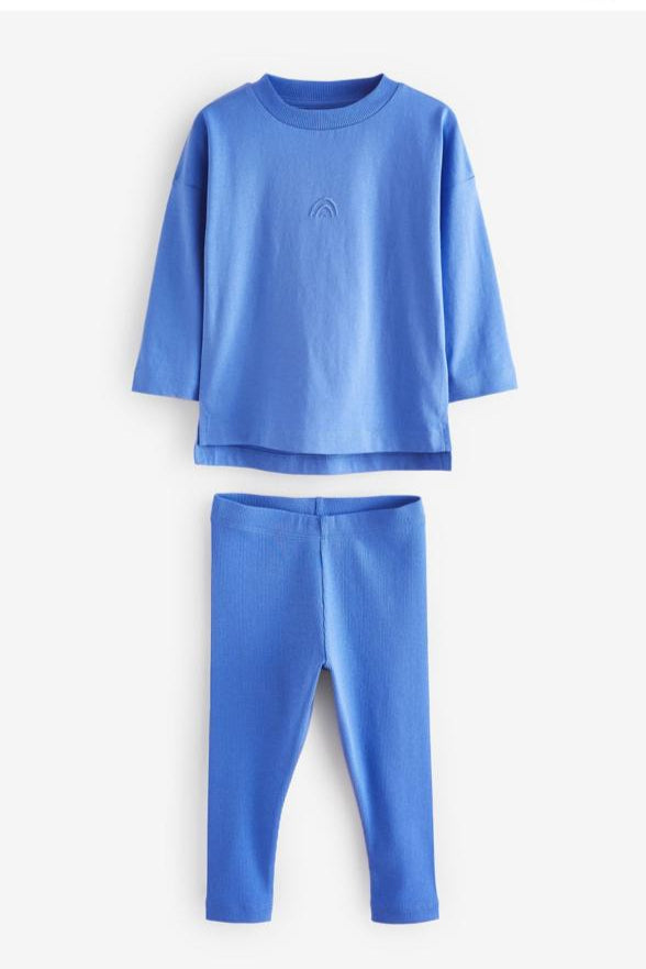 Next Blue little Rainbow Shirt & Trouser Set