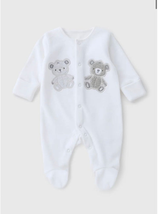 Matalan Bear Fleece Sleepsuit