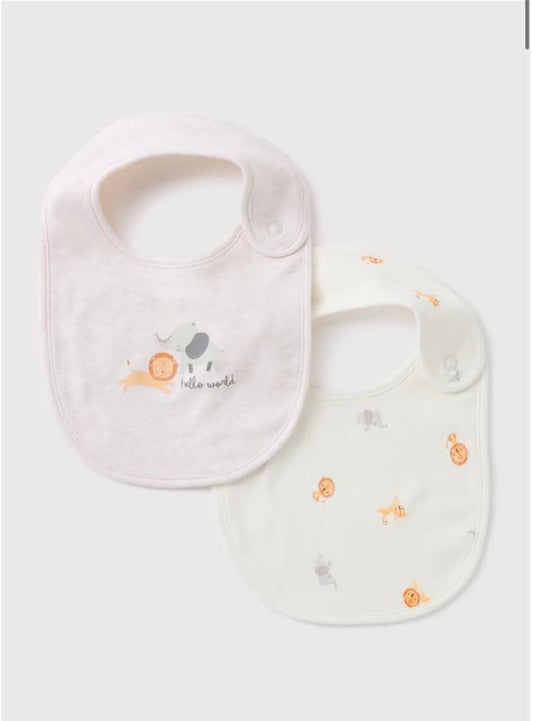 Matalan Pack Of 2 Bibs