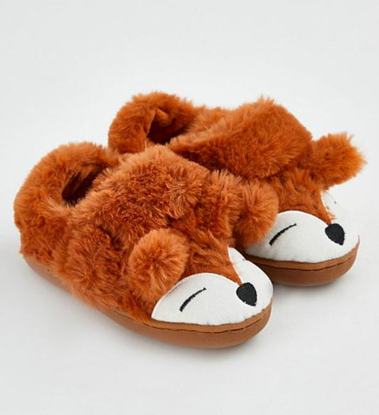 George 3D Fluffy Fox Capsole Slipper