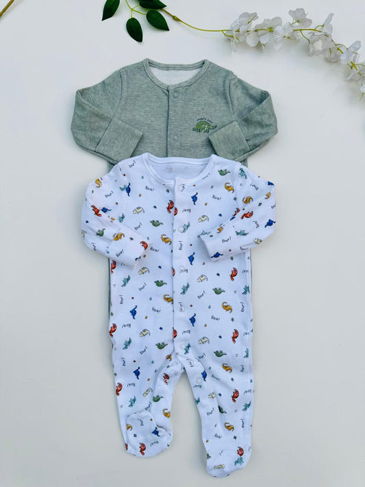 Matalan Pack of 2 Sleepsuits