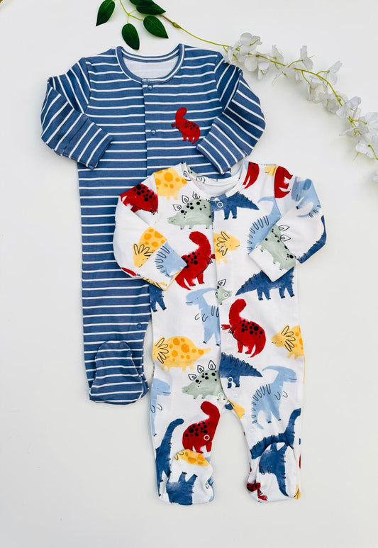 Matalan Pack of 2 Sleepsuits