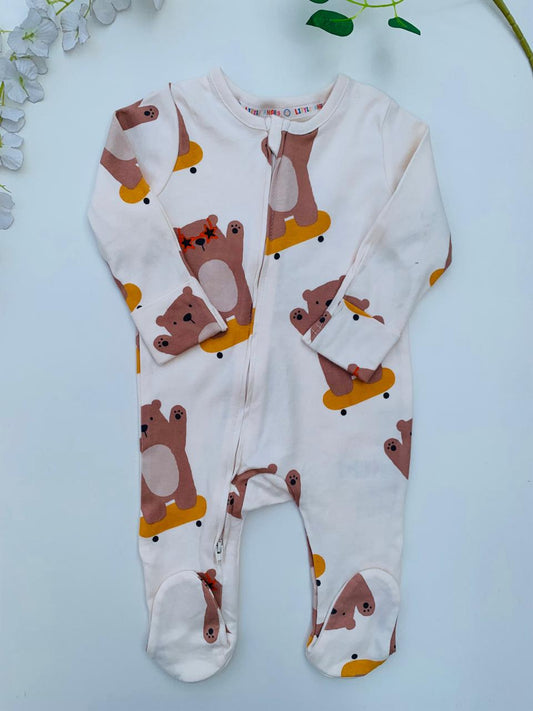George Printed Bear Sleepsuit