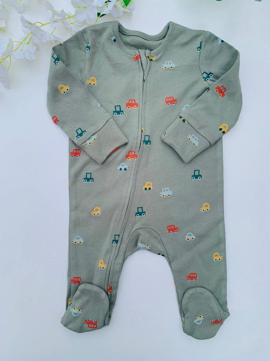 George Vehicles Print Sleepsuit