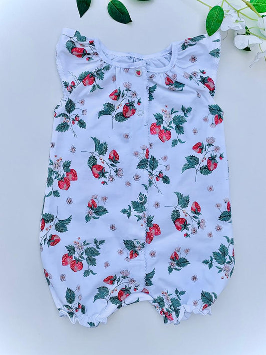 Next White Strawberry Print Romper
