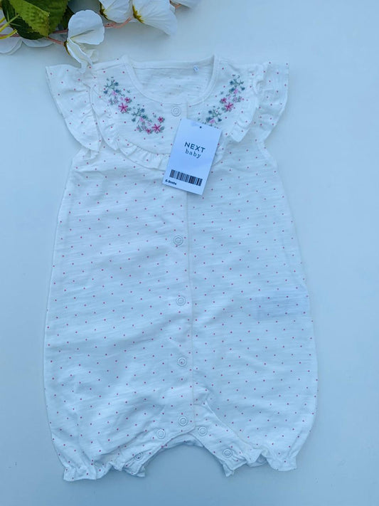 Next Embroided Flower Romper