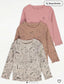 George Pack of 3 Ribbed Floral Shirts