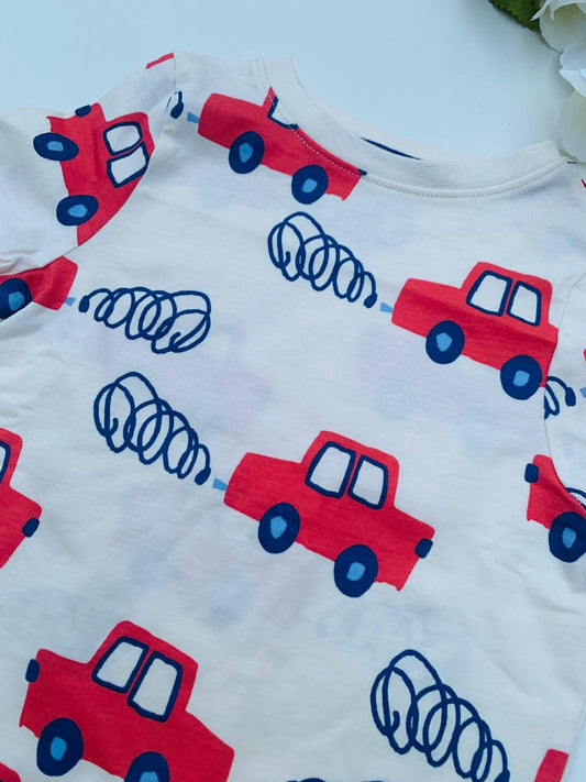 George Cars Print Shirt & Shorts Set