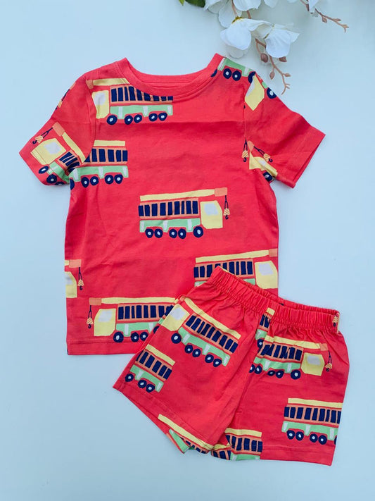 George Truck Print Shirt & Shorts Set