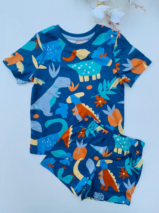 George Dino Print Shirt & Shorts Set